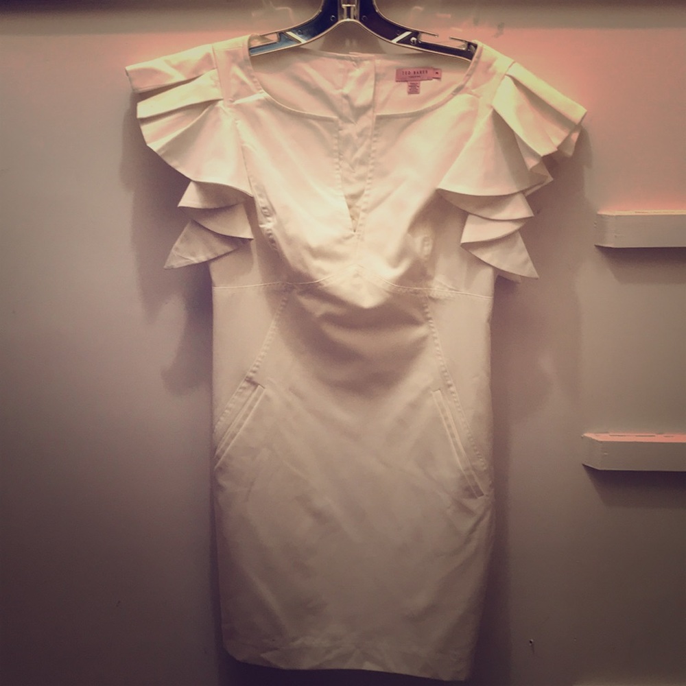 NWOT Ted Baker Cream Colored Dress- size 4